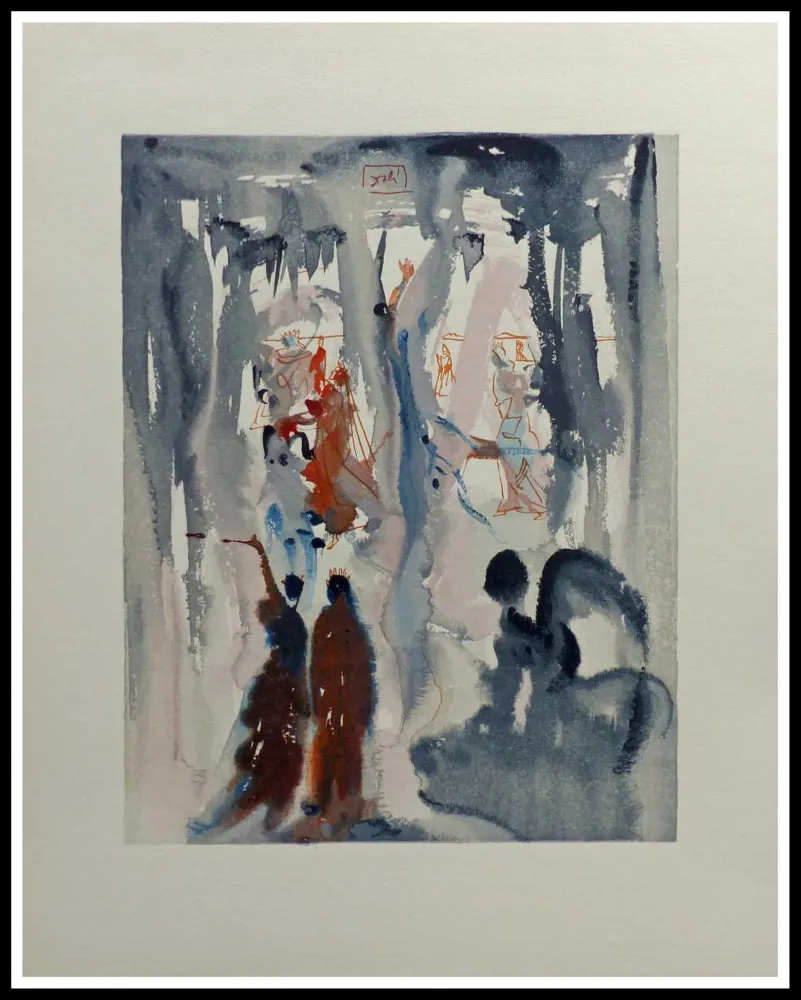 Holzschnitt Dali - LA DIVINE COMEDIE - Ainsi fut créée la Terre