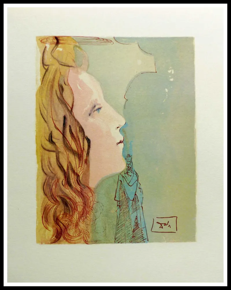 Holzschnitt Dali - LA DIVINE COMEDIE - Béatrice