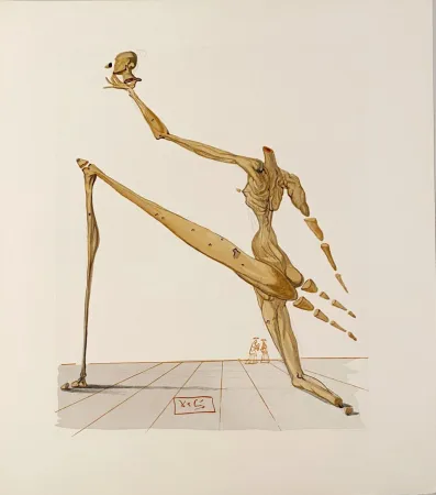 Holzschnitt Dali - La Divine Comédie - Enfer 28 - Bertrand de Born