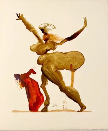 Holzschnitt Dali - La Divine Comédie - Enfer 33 - Les traitres envers leurs hôtes