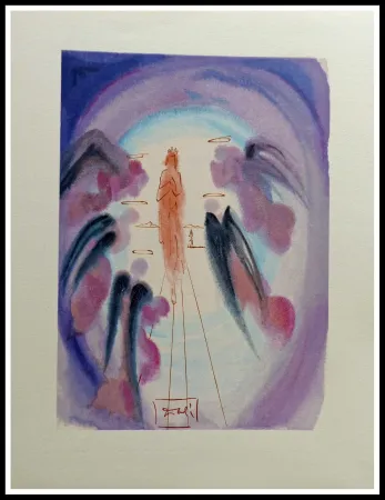 Holzschnitt Dali - LA DIVINE COMEDIE - La joie des Bienheureux