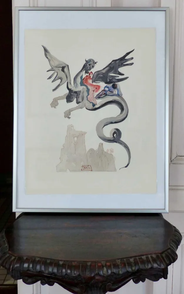 Holzschnitt Dali - LA DIVINE COMEDIE - Les usuriers