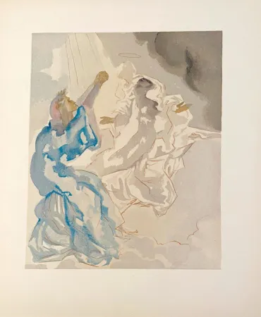 Holzschnitt Dali - La Divine Comédie - Paradis 05 - Nouvel aspect de Béatrice