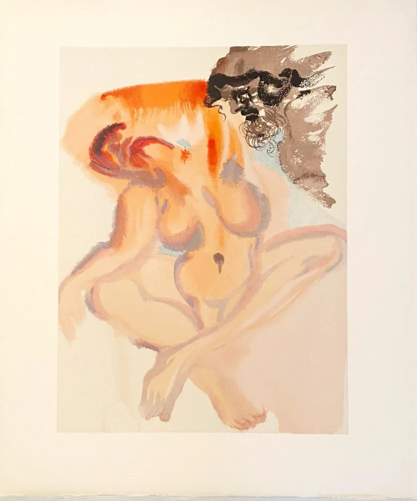 Holzschnitt Dali - La Divine Comédie - Purgatoire 03 - Les Indolents