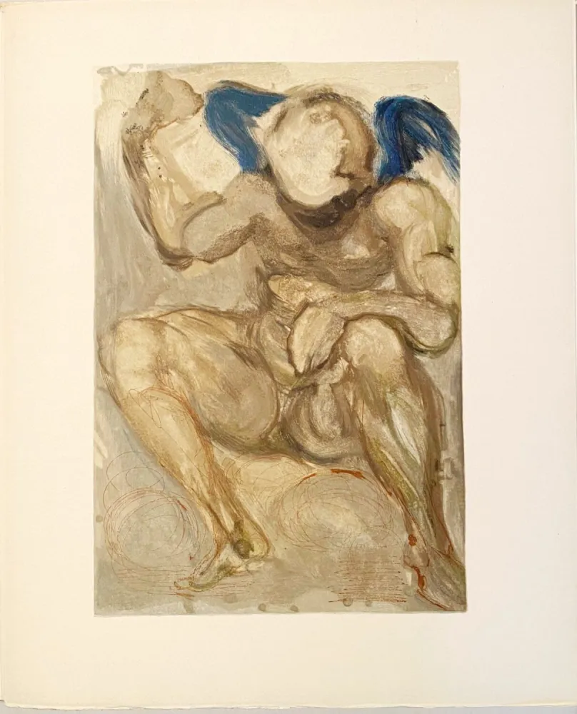 Holzschnitt Dali - La Divine Comédie - Purgatoire 15 - L'Envie