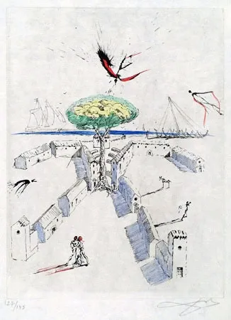 Stich Dali - La Plage de Sete (The BEach at Sete)