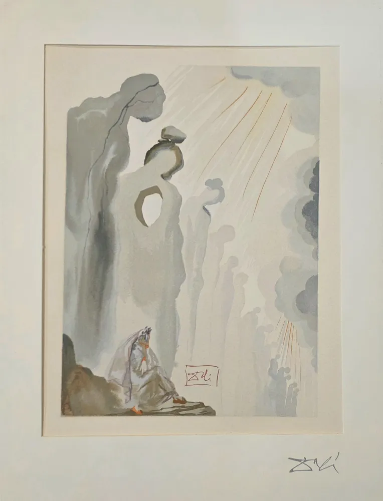 Holzschnitt Dali - La Seconde corniche