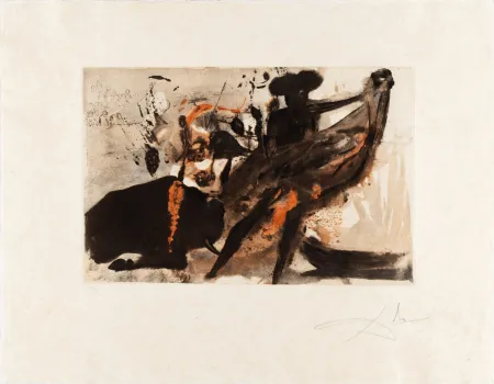 Heliogravüre Dali - La Tauromachie Individuelle (Bullfight)