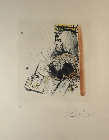 Stich Dali - La Vida es Sueno Portrait de Calderon