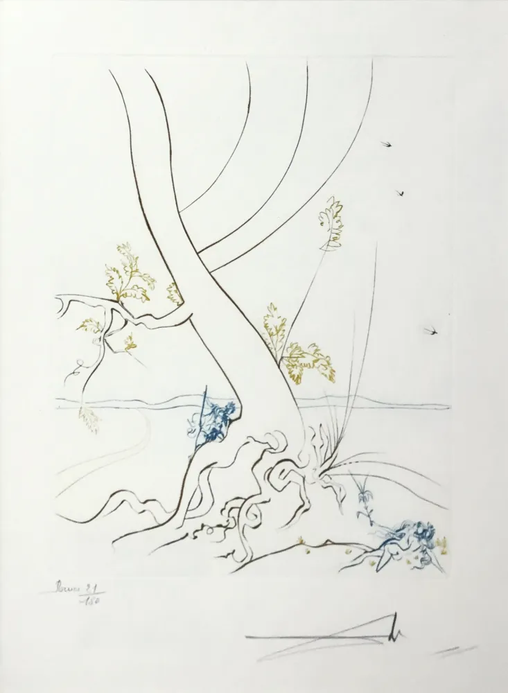 Radierung Dali - L'ARBREDE CONNAISSANCE (THE TREE OF KNOWLEDGE)