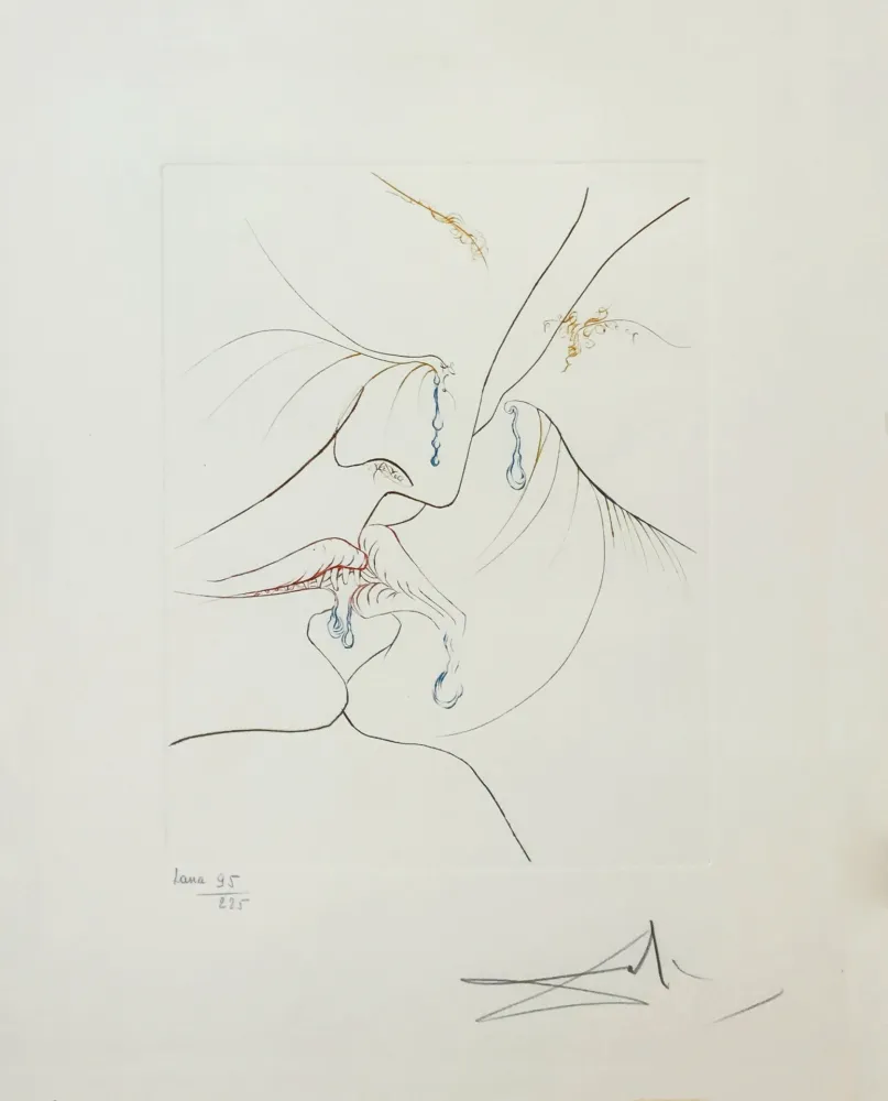 Radierung Dali - LE BAISER (THE KISS)