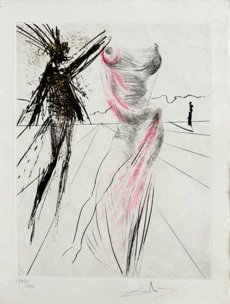 Kaltnadelradierung Dali - Le Buste (The Bust)