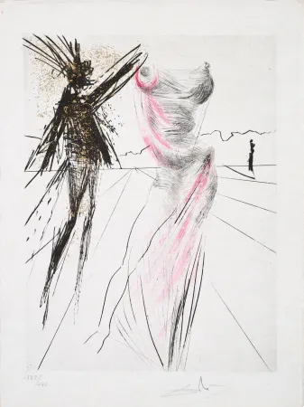 Kaltnadelradierung Dali - Le Buste (The Bust)