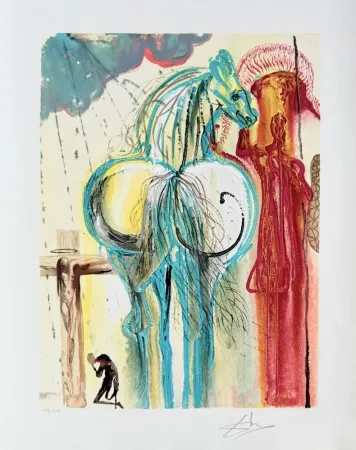 Lithographie Dali - Le centurion