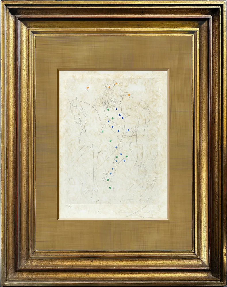 Kaltnadelradierung Dali - Le Cheval de Picasso