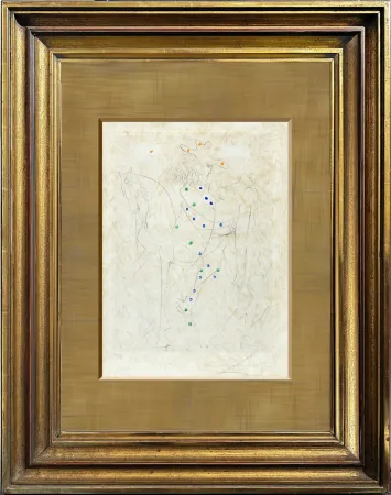 Kaltnadelradierung Dali - Le Cheval de Picasso