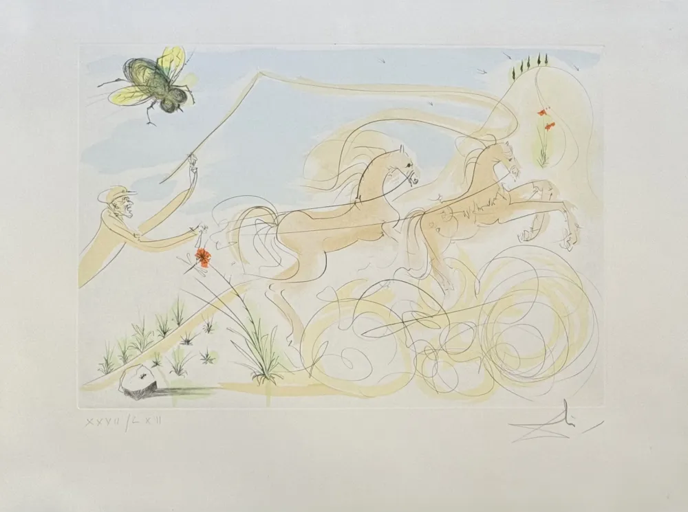 Stich Dali - Le cheval et la mouche (La mouche du coche), 1974