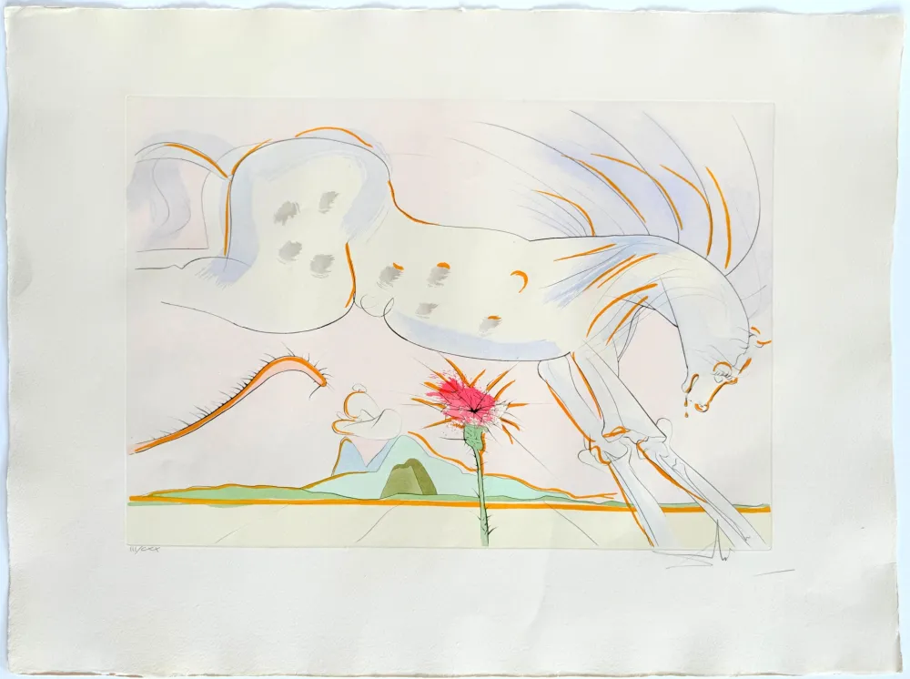 Radierung Dali - Le Cheval et le Loup (The Horse and the Wolf)