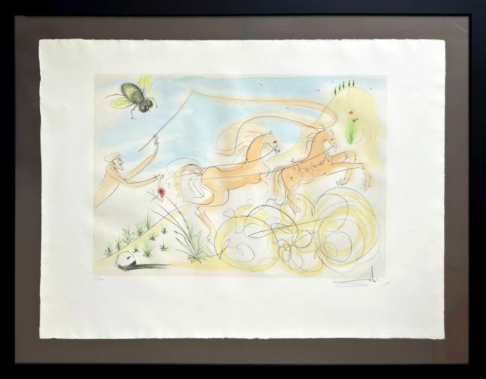 Radierung Dali - Le Coche et la Mouche (The Coach and the Fly)