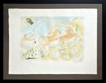 Radierung Dali - Le Coche et la Mouche (The Coach and the Fly)