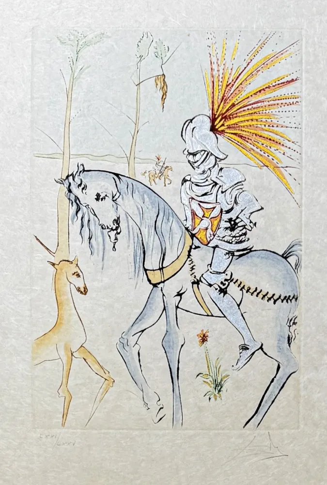 Kaltnadelradierung Dali - Le Gué du sang