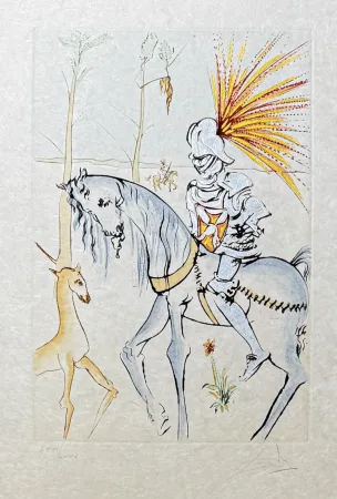 Kaltnadelradierung Dali - Le Gué du sang