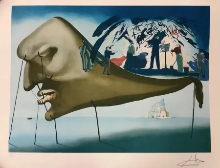 Lithographie Dali - Le Sommeil a l' orchestra