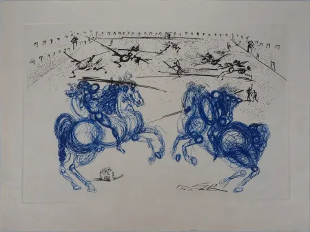 Stich Dali - Les cavaliers bleus