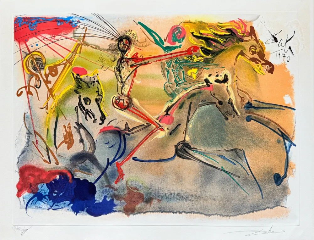 Radierung Und Aquatinta Dali - Les Caveliers de l'Apocalypse