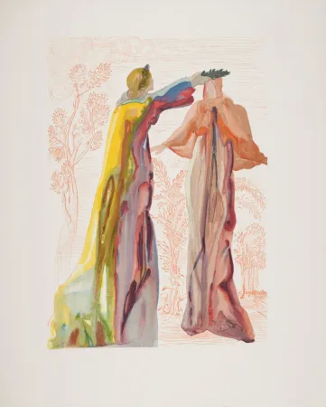 Holzschnitt Dali - Les derniers mots de Virgile, 1963