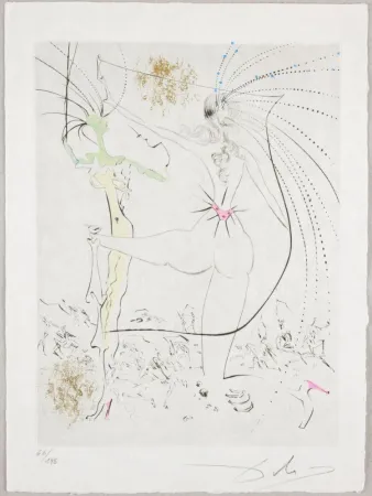 Radierung Dali - Les Fesses piquantes, Piquant Buttocks