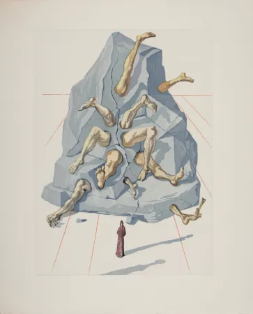 Holzschnitt Dali - Les Simoniaques, 1963