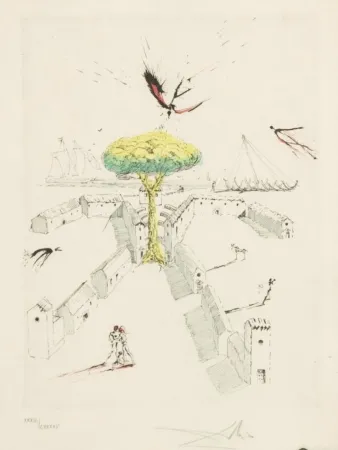 Radierung Dali - Les Tranchées