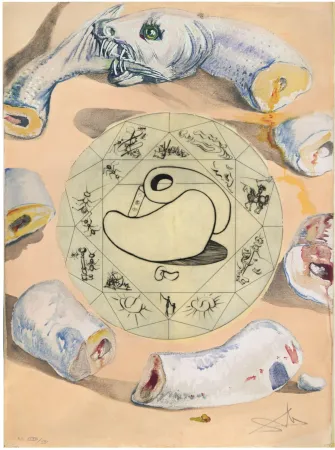 Kaltnadelradierung Dali - L'Ouroboros