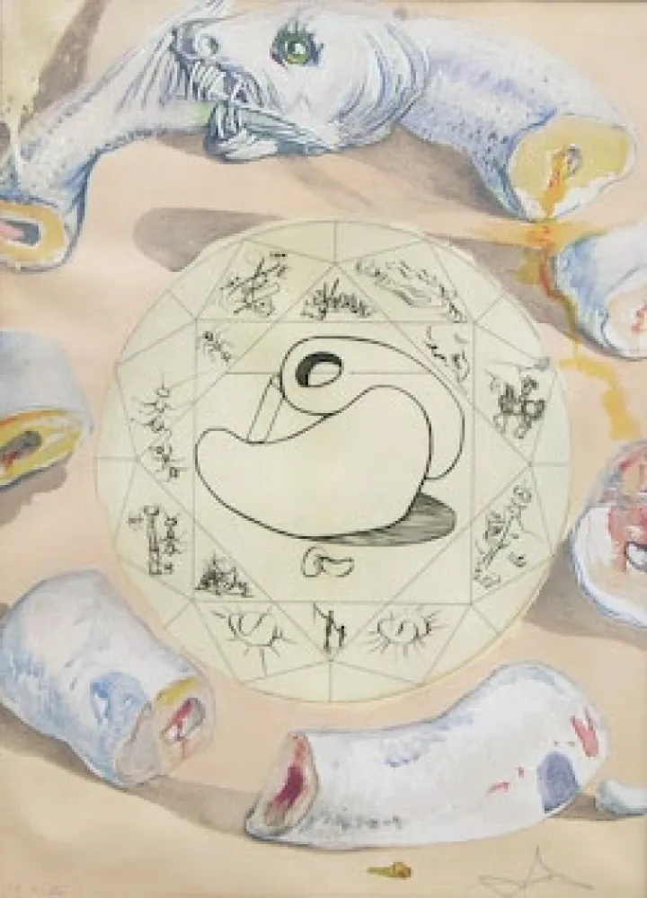 Radierung Dali - L'Ouroboros