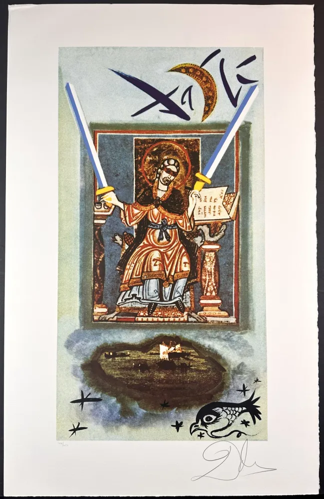 Lithographie Dali - Lyle Stuart Tarot Prints Two of Swords