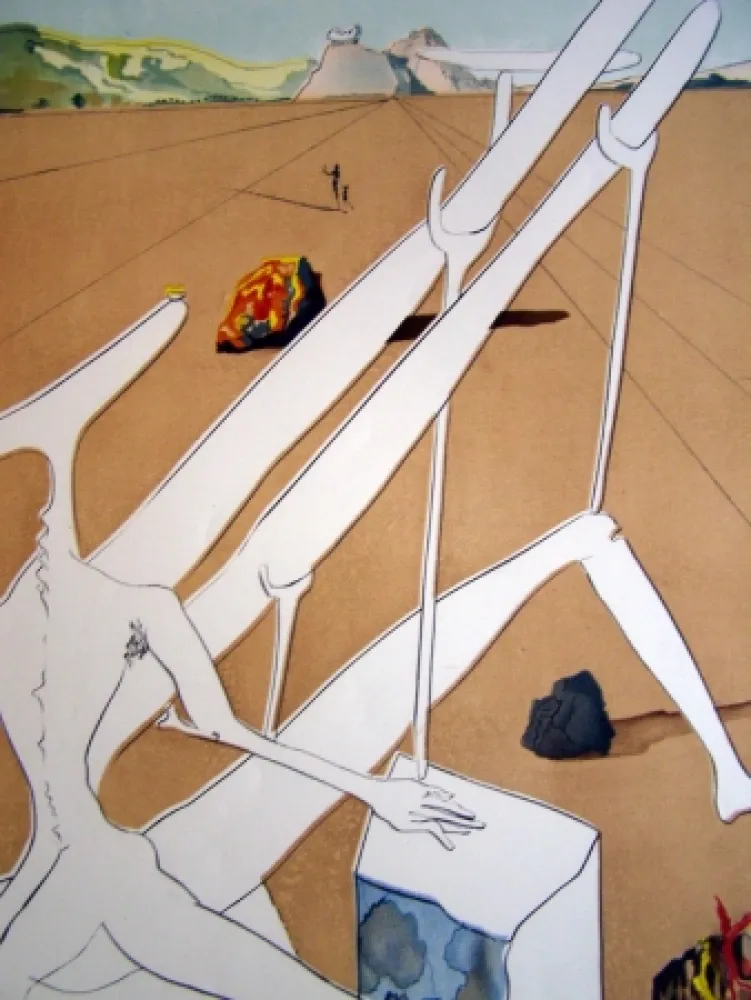 Stich Dali - MARTIAN DALI EQUIPPED WITH A HOLOELECTRONIC DOUBLE MICROSCOPE