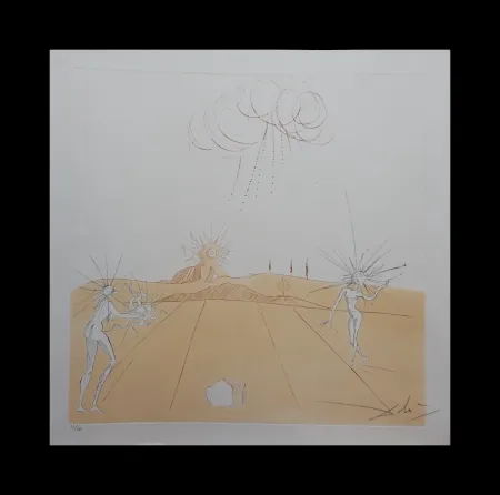 Stich Dali - Neuf Paysages Paysage avec Figures-Soleil from Sun