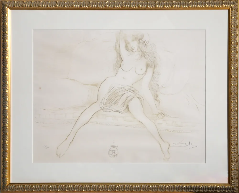 Lithographie Dali - Nu au Sopha