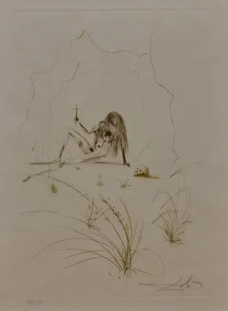 Radierung Dali - Ogrin, l'eremita