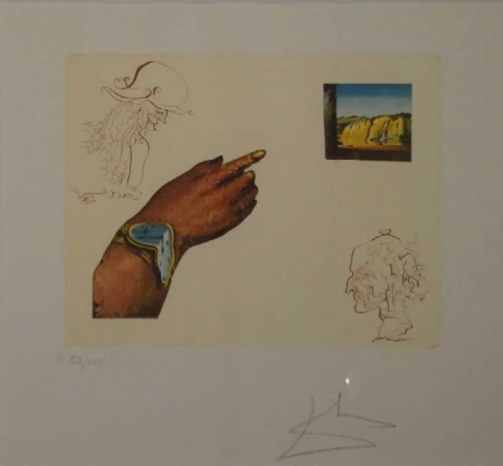 Radierung Dali - One’s Identity / Eigene Identität. 