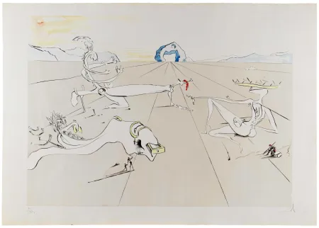 Stich Dali - Paysage Surréaliste