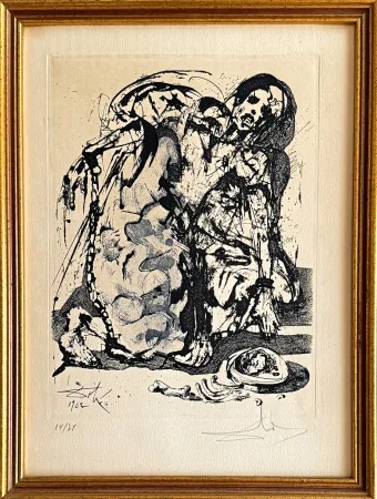 Radierung Dali - Personaje encadenado (Figure in Chains)
