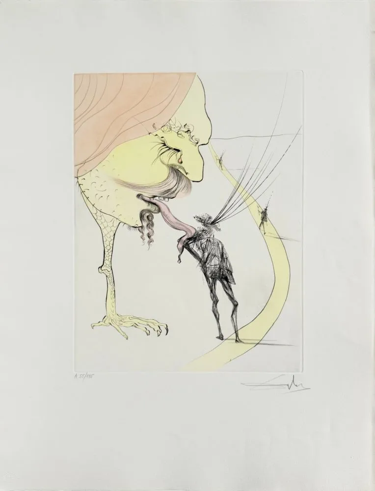 Radierung Dali - Picasso: A Ticket for Glory