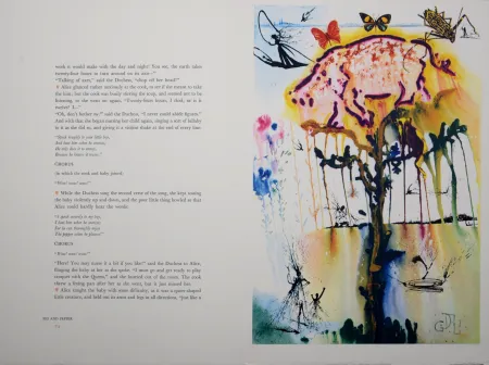 Heliogravüre Dali - Pig and pepper, Alice's Adventures in Wonderland, 1969