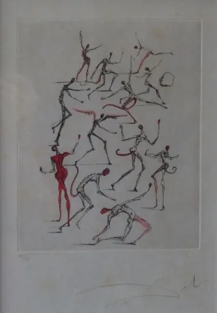 Radierung Dali - Poèmes de Mao Tse-Toung : les Démons