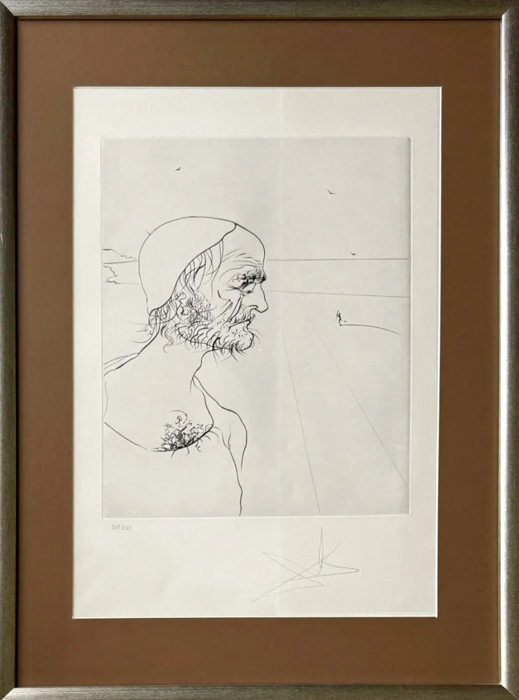 Radierung Dali - Portrait