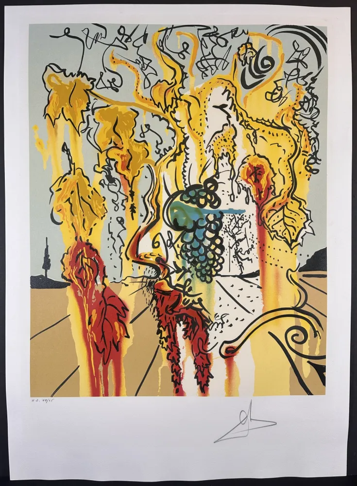 Lithographie Dali - Portrait of Autumn