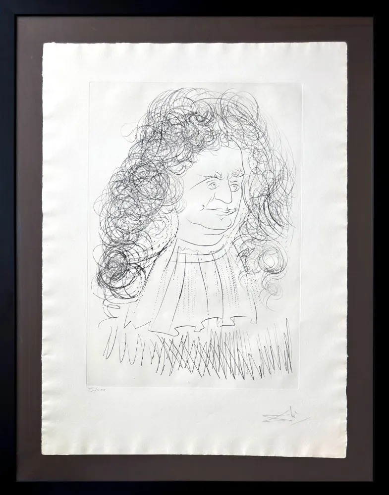 Radierung Dali - Portrait of la Fontaine