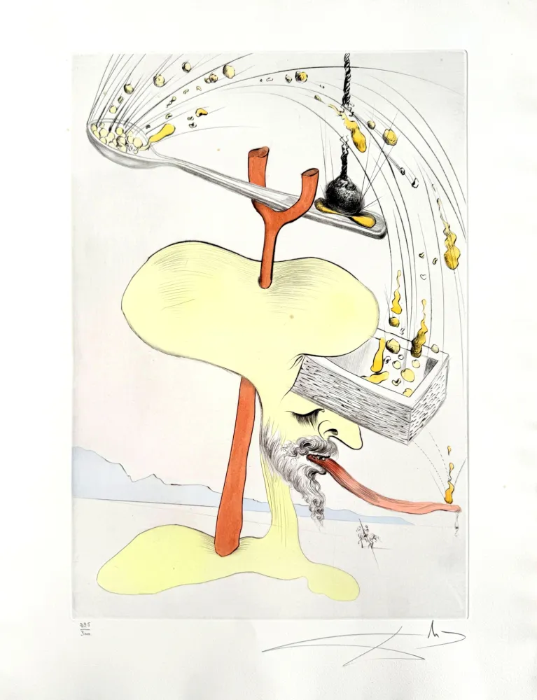 Radierung Dali - Quevedos Visioner, Planche I
